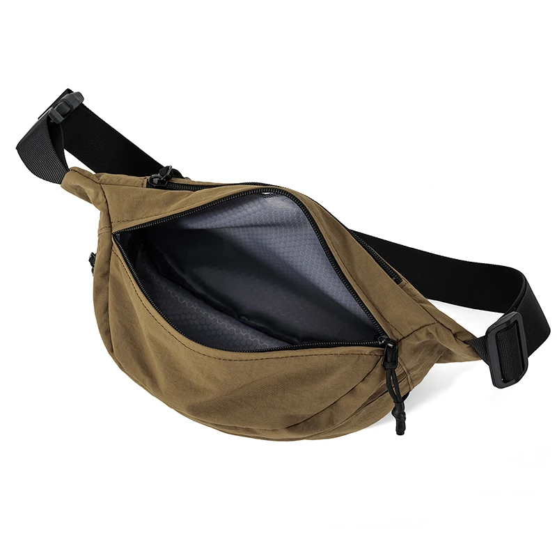 مقاس واحد، لون نقي، حقيبة خصر عملية للترفيه في الهواء الطلق، التخزين، حقيبة ساعي البريد، الرياضة، الجري، الموضة، حقيبة الصدر، Vac