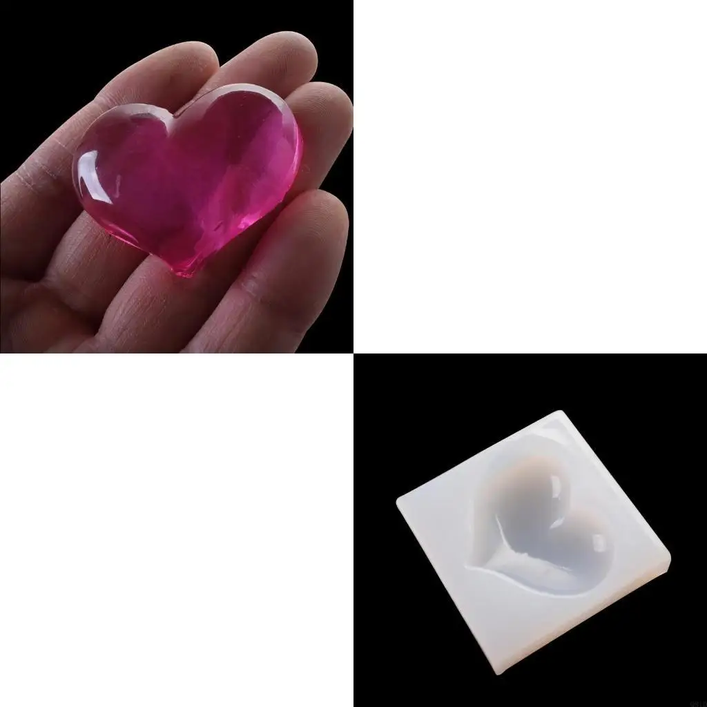 3D Love Silicone Mold Heart Resin Candle Mold Mousse Cake Aromatherapy Candle Mould Chocolate Baking Molds DIY Crafts