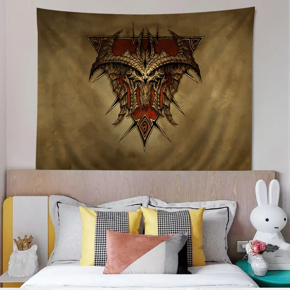 D-Diablo Hippie Wall Hanging Tapestries Art Science Fiction Room Home Decor Kawaii Room Decor