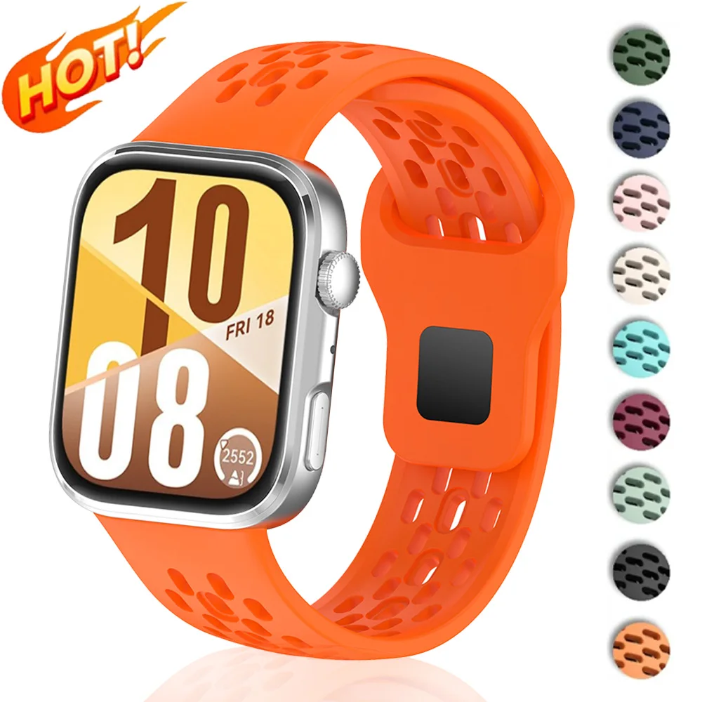 Silikonarmband für Huawei Watch Fit 4 3, Sportarmband mit atmungsaktiven Löchern für Huawei Watch Fit 4 Pro, bequemes Armbandzubehör