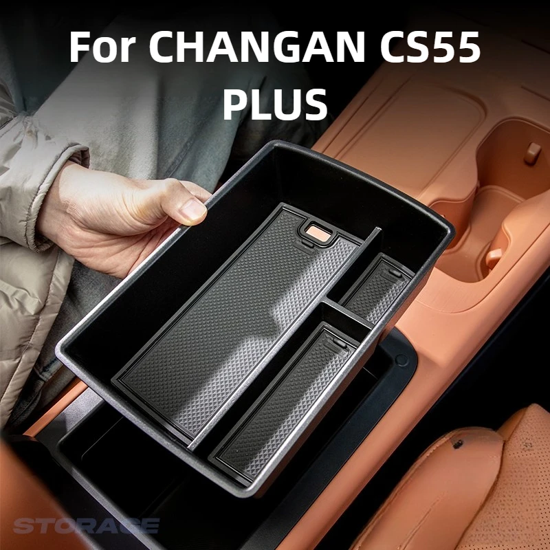 

Armrest Storage Box For CHANGAN CS55 PLUS Accessories 2024-2025 Eco-Plastic Grid Design Silicone Anti-Slip Anti-Scratch