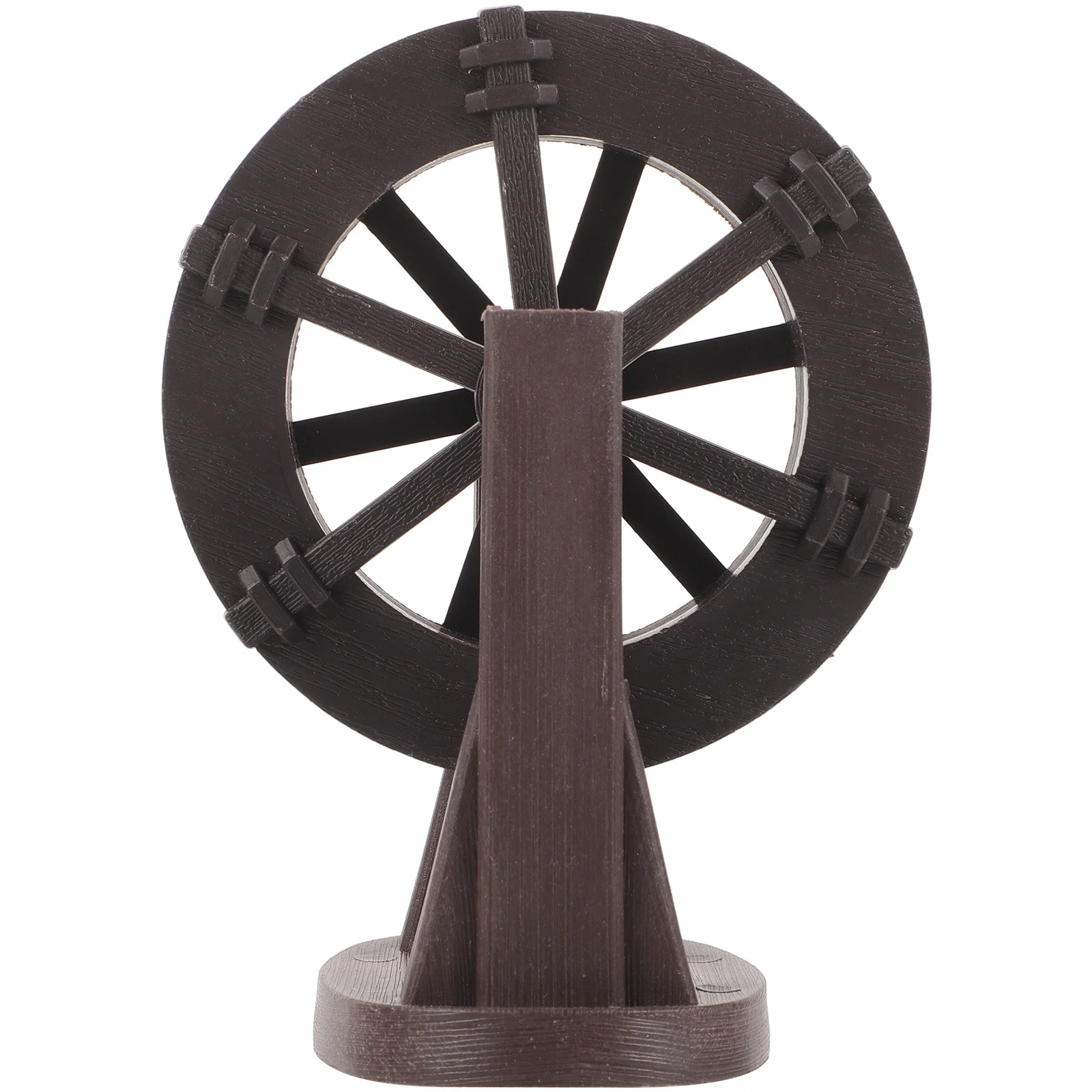 قطعة أثرية صغيرة لعجلة المياه لديي نافورة الطاولة ديكور الراتنج الحرفية مع دوران سلس، دعامة المناظر الطبيعية الصغيرة، حديقة زن