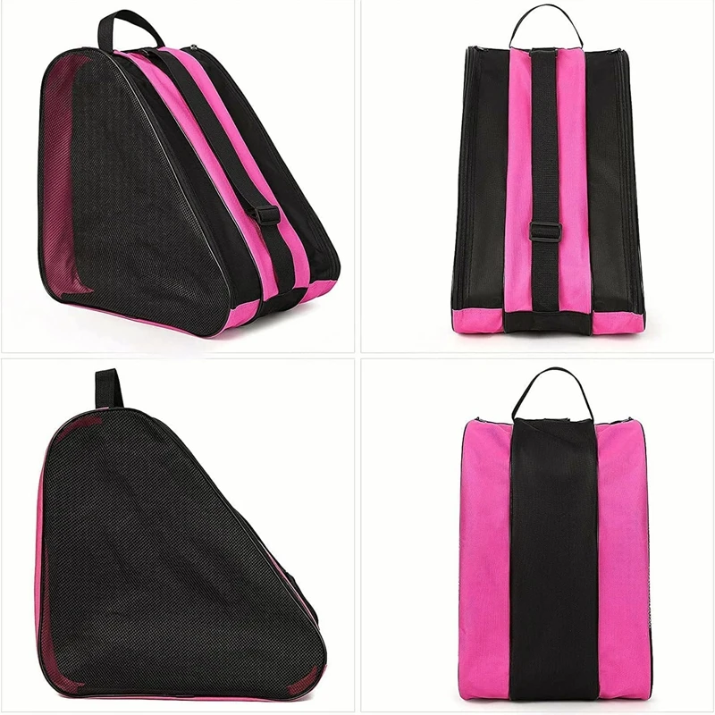 Sacos de armazenamento de grande capacidade para patinar sapatos, carry pouch, cintos ajustáveis, patins inline organizadores, portátil patins saco, novo