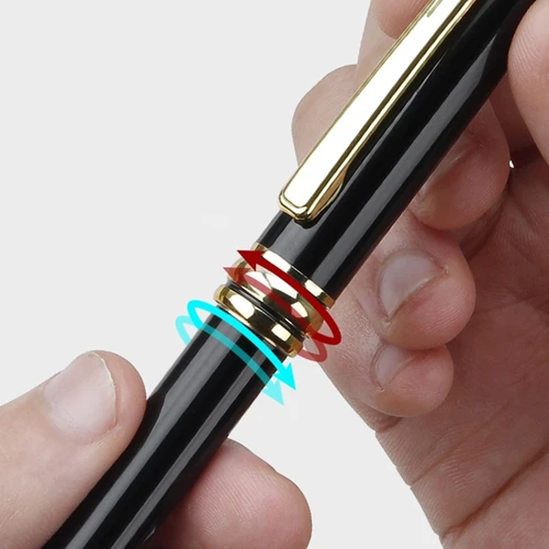 Imagen 2 del producto Bolígrafo retráctil de lujo para hombre y mujer, pluma de tinta negra de 0,5mm, profesional, para oficina ejecutiva, regalo creativo