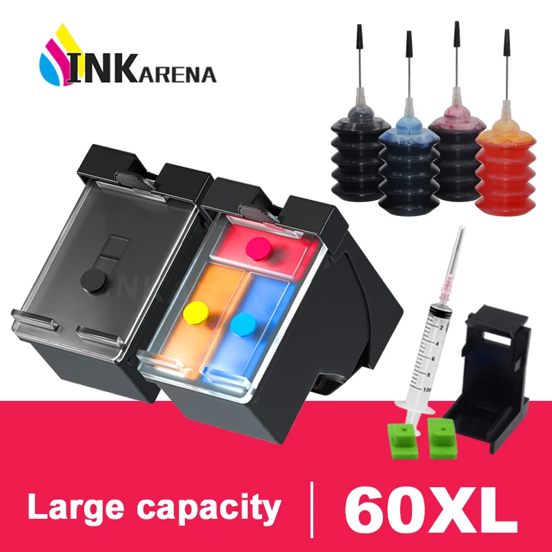 INKARENA For HP 60XL 60 XL Printer Ink Cartridge For HP Deskjet  F4210 F4213 F4235 F4240 F4272 F4275 F4280 F4283 For HP60