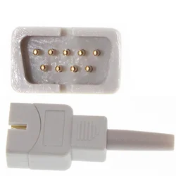 Conector macho ensamblado DB9, enchufe de Sensor de oxígeno de pulso, Cable de 4,0mm, pieza de sonda Spo2, 10 unidades por paquete