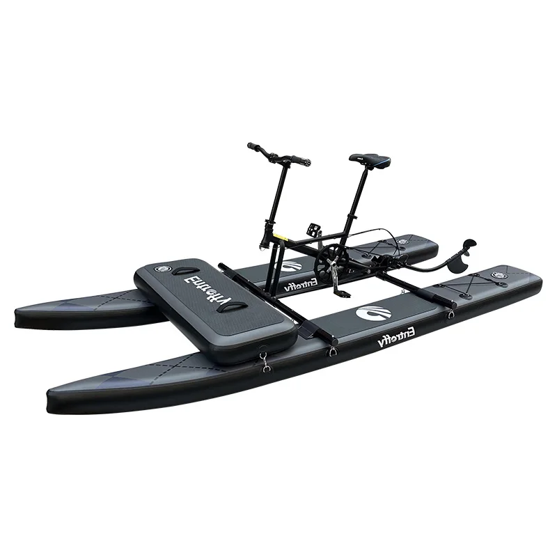 معدات الرياضات المائية عالية الجودة دراجة PVC الطوافات نفخ قوارب دواسة دراجة المياه العائمة #2