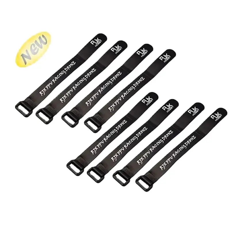 Fasteners Strap 8Pcs/Lot 200mmX20mm Lipo Battery Non-Slip Ribbon Electronics for FPV RC Quad Airplane Boat Car Black