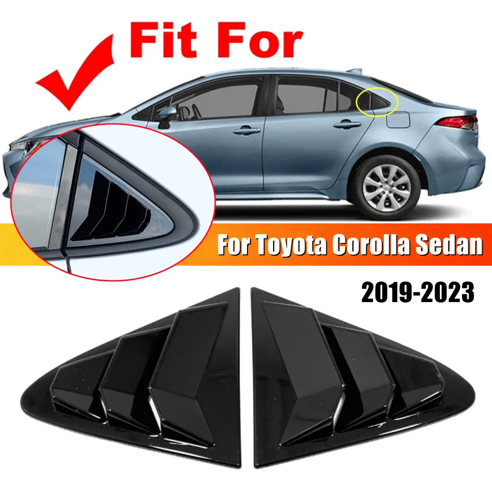 

2 шт. для Toyota Corolla Sedan 2019-2023, крышка жалюзи заднего стекла автомобиля, боковое вентиляционное отверстие, накладка, совок, аксессуары из АБС-пластика