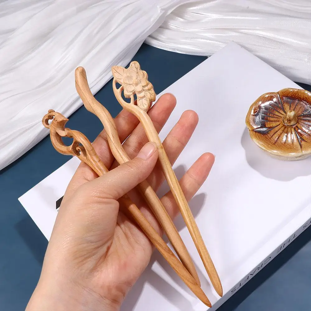 Bird Butterfly Cloud Antler Wave Shape Hair Sticks Korean Hair Clip Women Hanfu Hairpins Chinese Hair Fork Wooden Hair Sticks