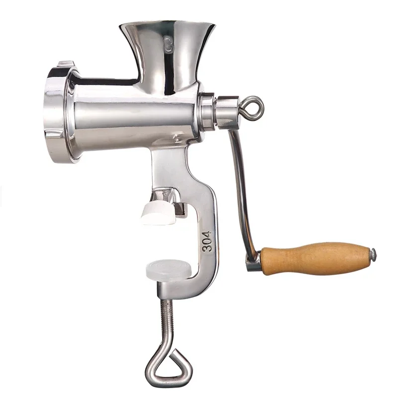 

Stainless steel manual meat grinder hand crank household large minced meat vegetable sausage grinder grinding multi-function