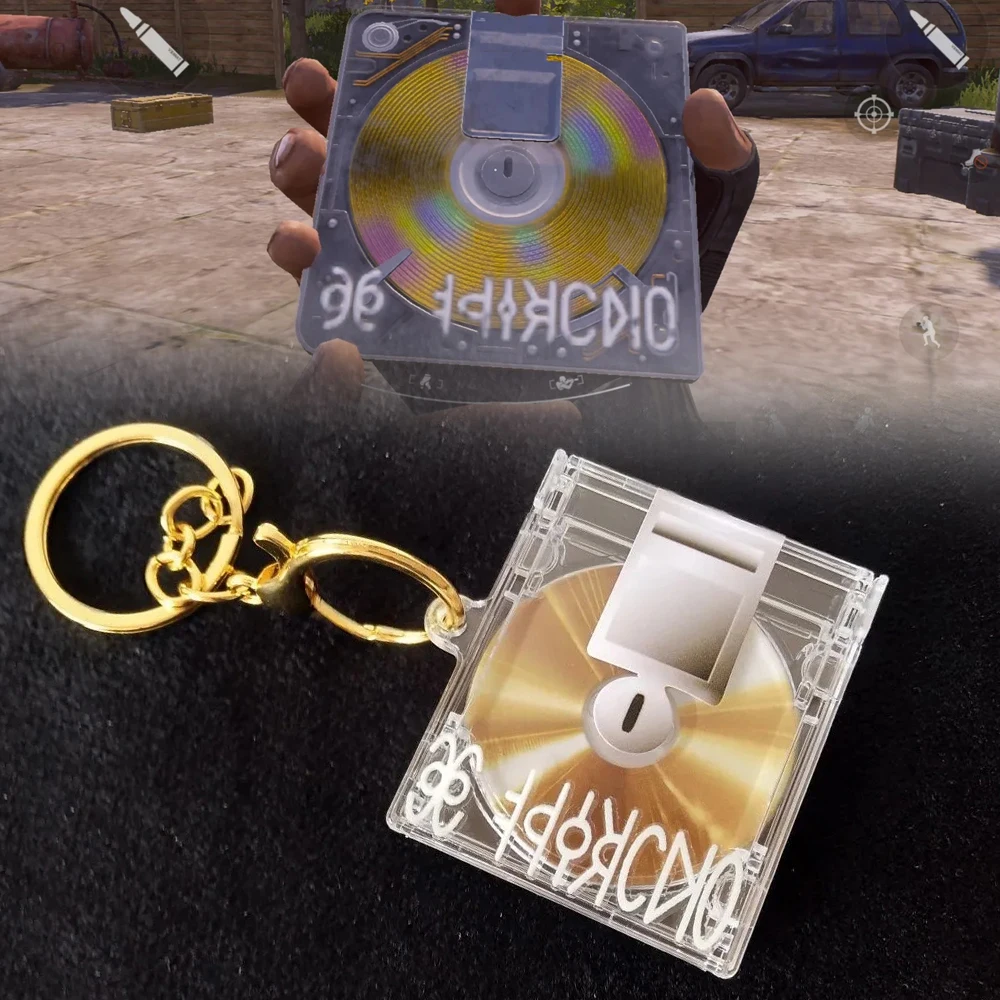 

Game Arena Breakout Cosplay Keychain Confidential Document Model NFC Game Activation Pendant Keyring Jewelry Accessories