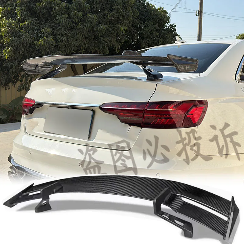 

Suitable for 2017-2025 Audi A4 A4L S4 B9.5 B9 4-door sedan decoration100% arbon fiber material trunk spoiler GT style car parts