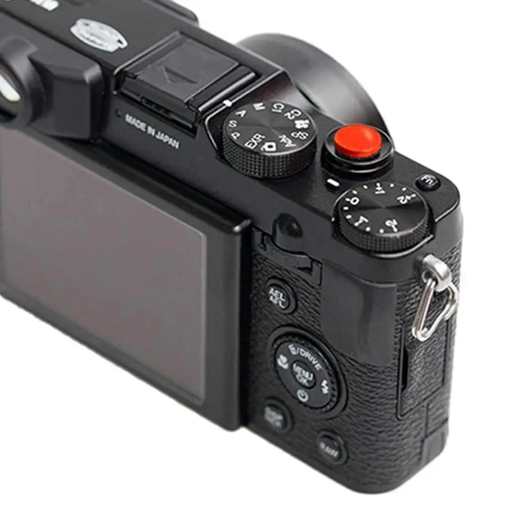 Botão de obturador de câmera côncavo convexo plano preto vermelho prata slr dslr botão de liberação de obturador gatilhos de câmera de metal de alumínio