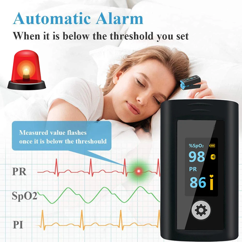 Alarm Reminder Fingertip Pulse Oximeter Bluetooth 4.0 Pulsoksymetr Blood Saturimetro Oxymetre Oximetro  Dedo Sleep Data Record