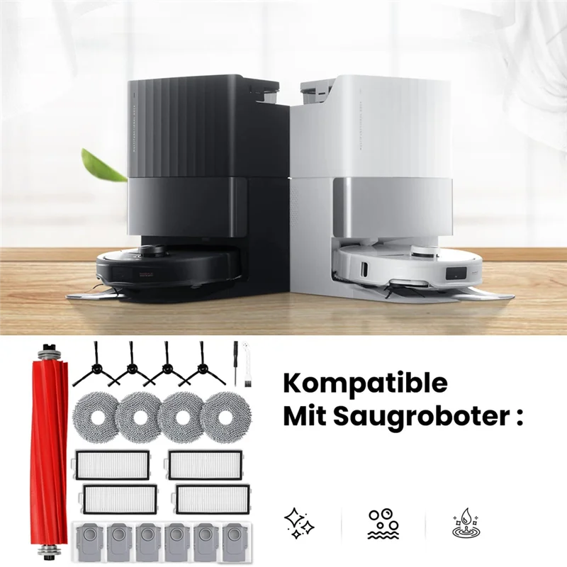 A19Q-accessoireset voor Roborock Qrevo S/Qrevo Pro robotstofzuiger, vervangende hoofdborstel stofzakken dweilpads filters