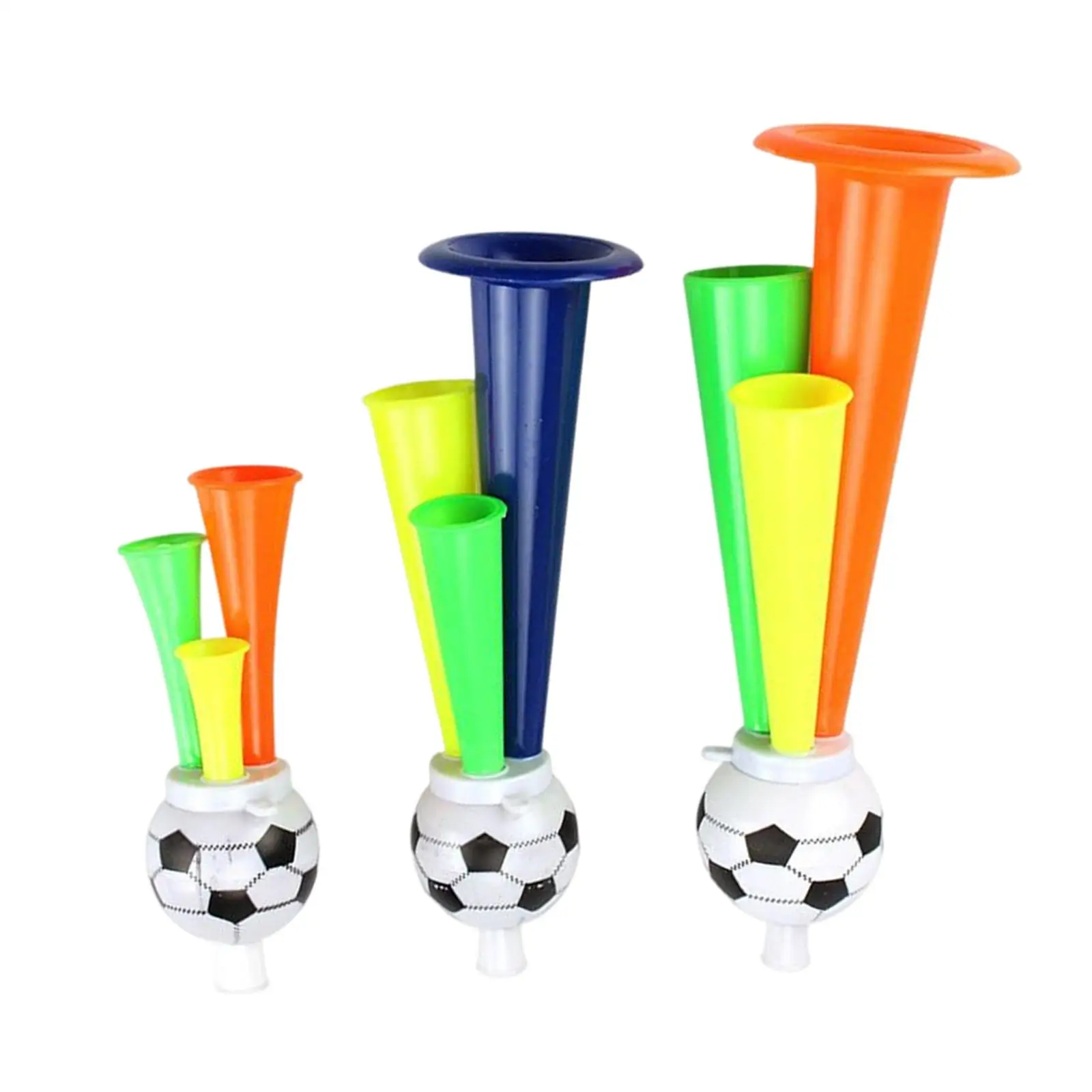 

Creative Soccer Fan Trumpet Toy Cheering Props Gifts Three Noise Maker for