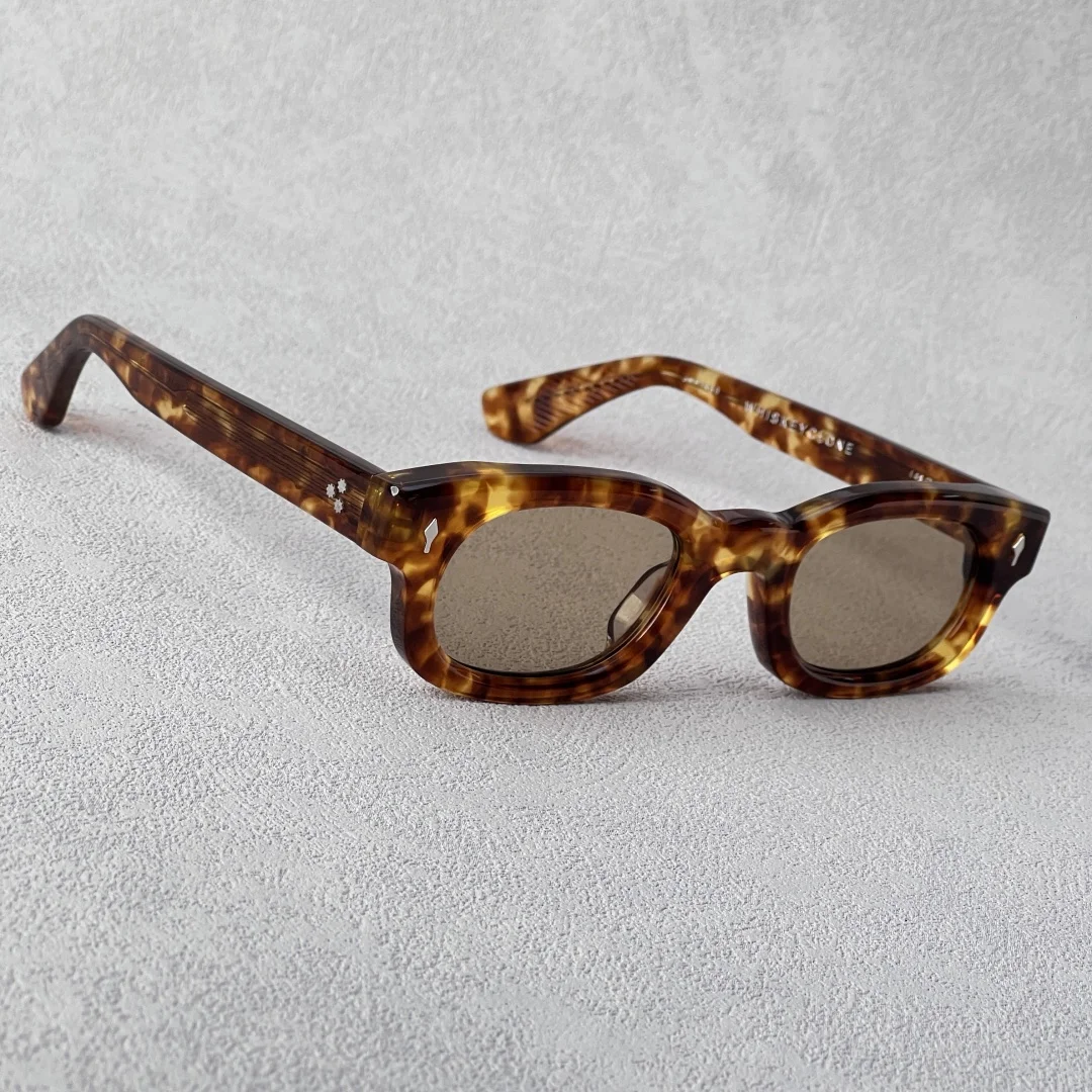 

WHISKEYCLONE Luxury Vintage Oval Sunglasses for Men and Women Thick Acetate Frame UV400 Retro Unisex Eyewear A+ Designer Quality