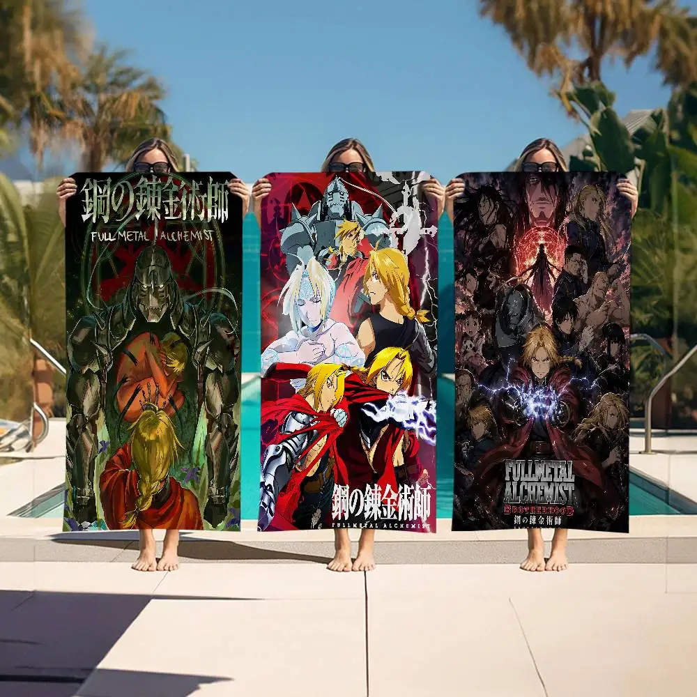 Fantasy Anime F-Fullmetal Alchemist Big Microfiber Beach Towels Quick Dry Towel Sand Beach Towels Pool Towel For Travel Swim
