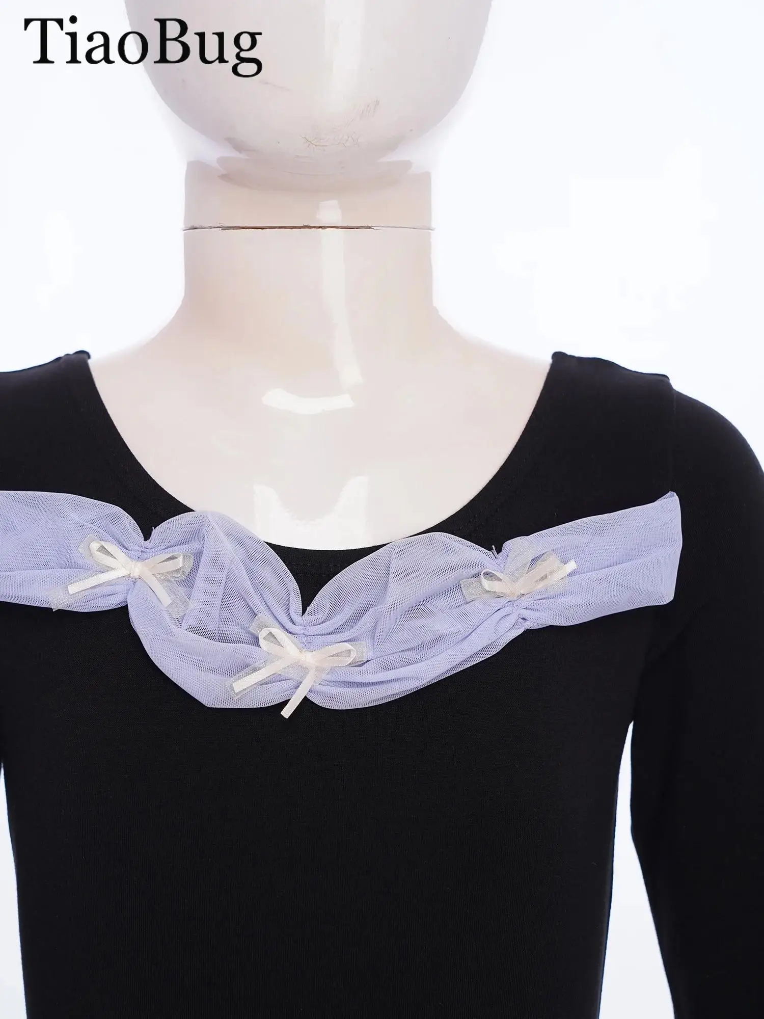 

Платье для балета и танцев с бантом для девочек, гимнастический костюм, трико с длинными рукавами, фатиновая юбка, боди, платье-пачка, сценическое выступление