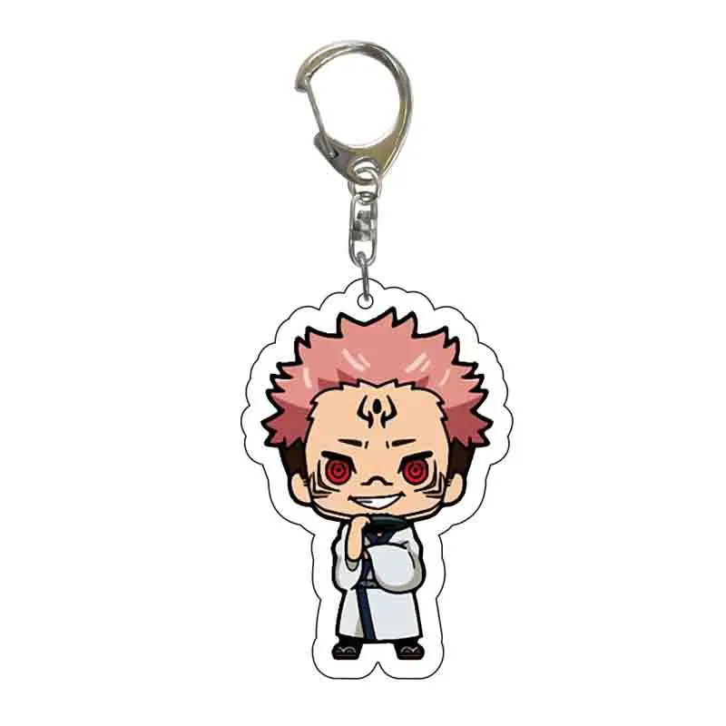 Anime Acrylic Keychains Fushiguro Toji Okkotsu Yuta Geto Suguru Ryomen Sukuna Inumaki Toge Car Keyrings Bag Accessories Figure