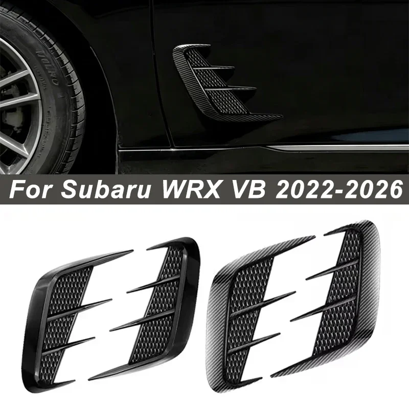 Shark Gills Side Fender Sticker Simulation Air Intake Trim For Subaru WRX VB 2022-2026 Body Accessories