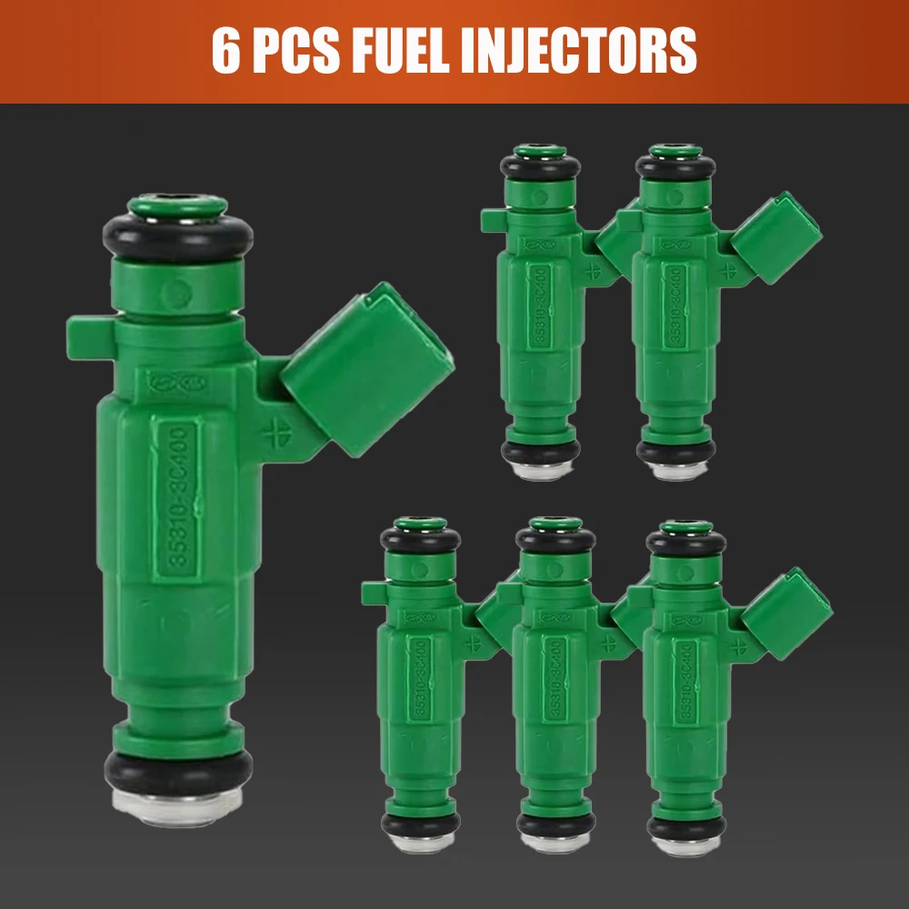 

6pcs Fuel Injectors For Hyundai Santa Fe 3.5L 2010-2012 Kia Sedona 3.5L 2011-2012 and 2014 35310-3C400 353103C400 84212386