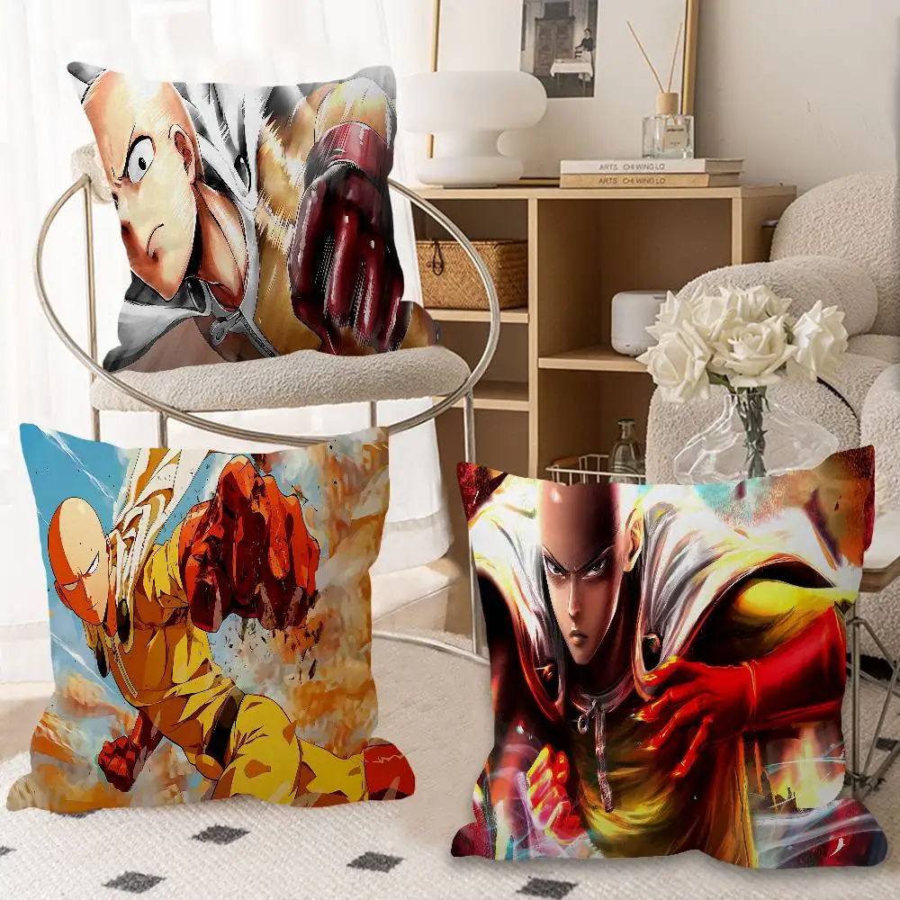 One P-Punch S-Saitama M-Man Cushion Cover Polyester Sofa Cushions Decorative Throw Pillows Home Decoration Pillowcover