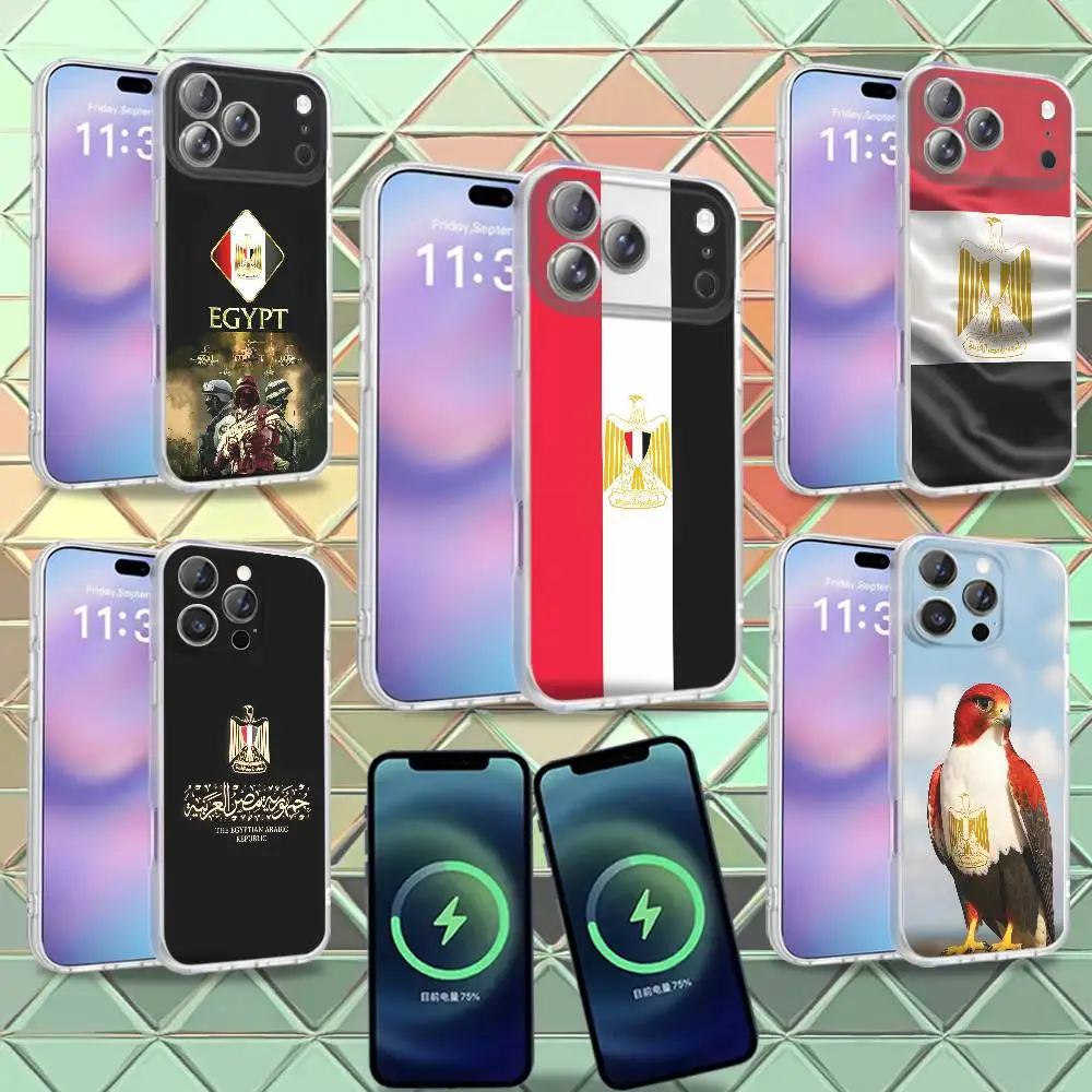 E-Egypt Flag Phone Case For iPhone 16,14,11,17,13,15,12,Air,Plus,Pro,Max,E,Mini Frosted for MagSafe Magnetic Wireless