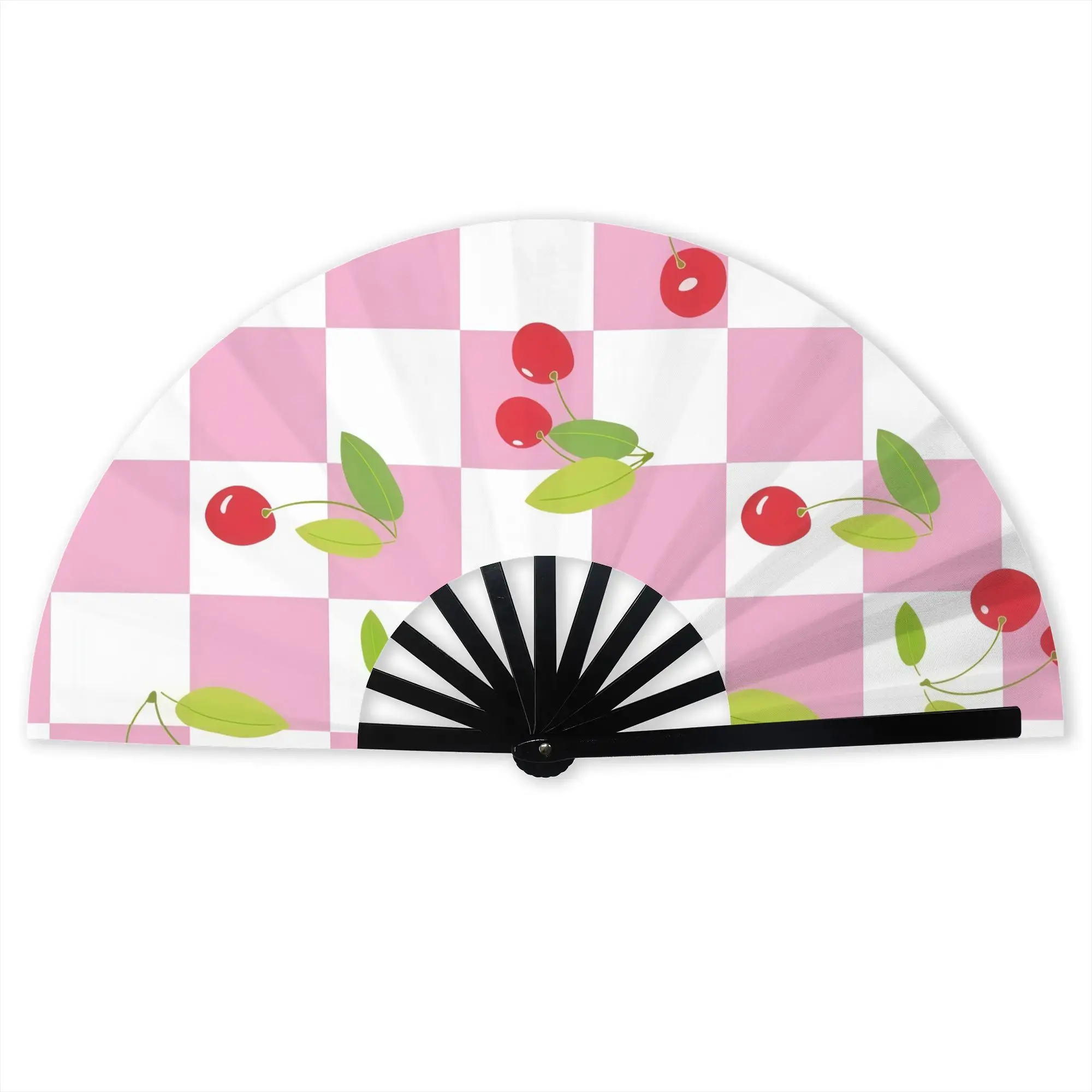Cherry Pink Chess Traditional Folding Fan Oriental Art  High-Quality Fans Gift Classic Decorative Hand Fan