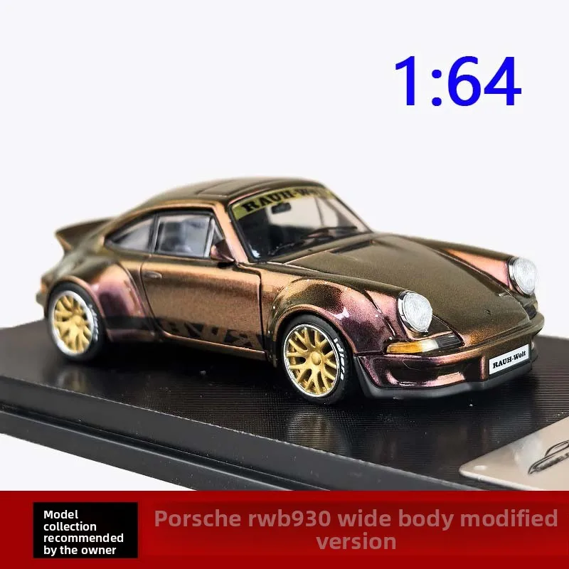 

Diecast 1:64 Scale MC Chameleon Wide-body 911 Modified RWB 930 Alloy Car Model Collectible Toy Gift Souvenir Display Ornament