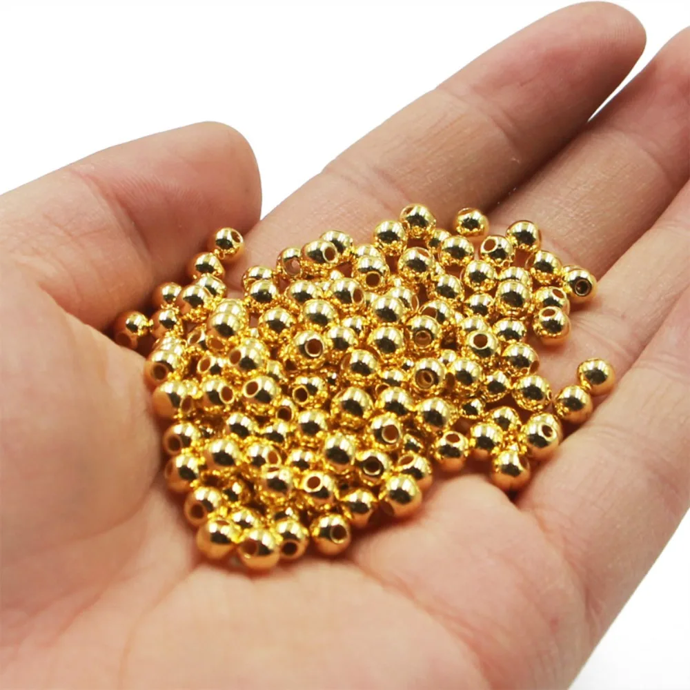 100pcs Durable Plastic Beads 3.0mm/4.0mm/5.0mm Fly Tying Beads Nice-Designed Fly Tying Material Fishing Accessories