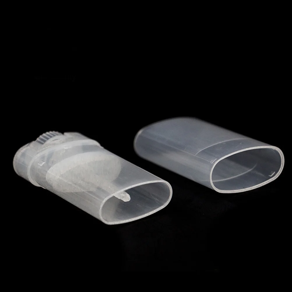 

10Pcs Lipstick Tube Transparent Empty Container for Lip Balm Crayon Powder Travel Storage Portable Lightweight Clear Flat Tubes