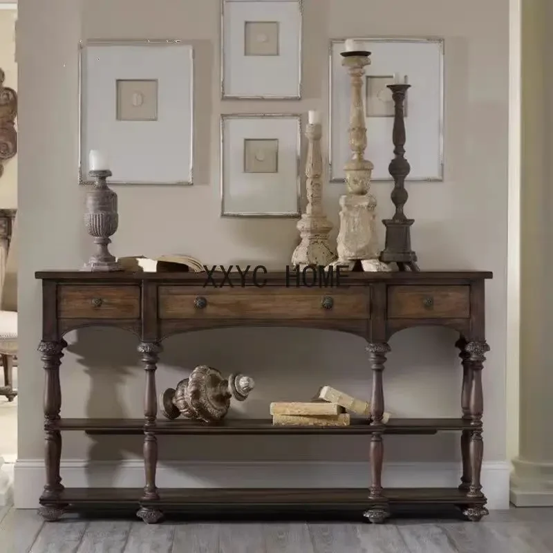 

American Country Solid Wood Entrance Table Entrance Platform