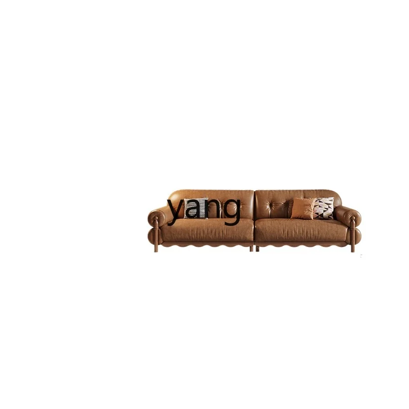 

LH antique sofa living room size modern simple straight row three people