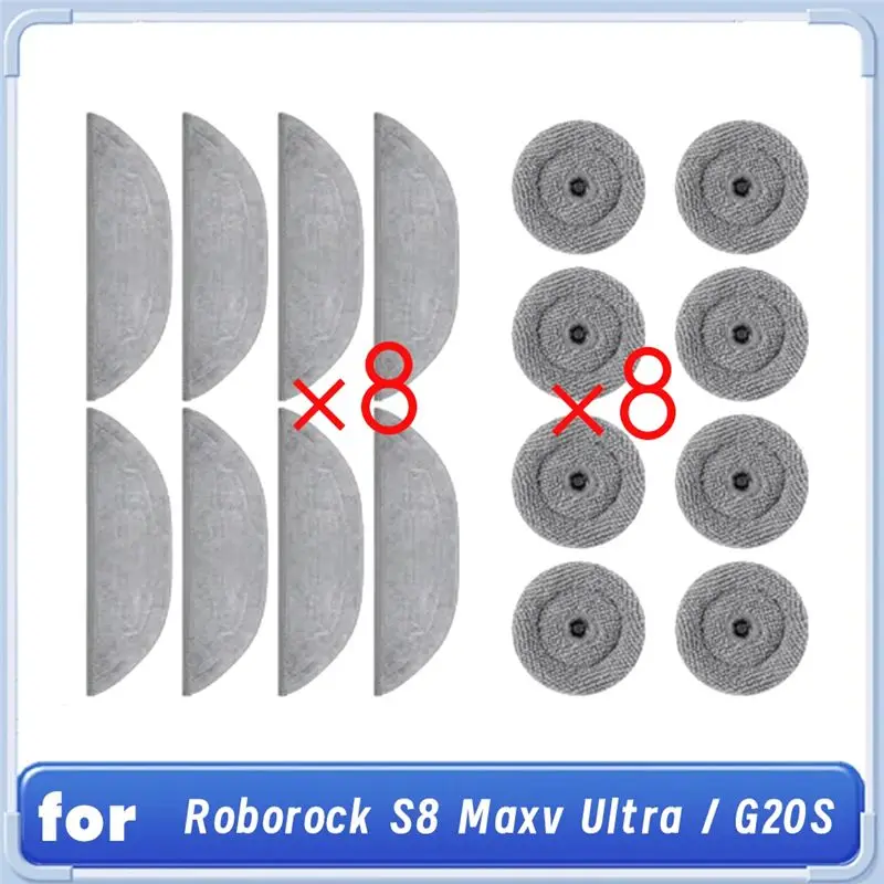 

Сменные насадки для швабры SEWS-16Pcs для робота-пылесоса Roborock S8 Maxv Ultra/G20S, модули с двойной звуковой вибрацией, насадки для швабры с вибрацией по периметру