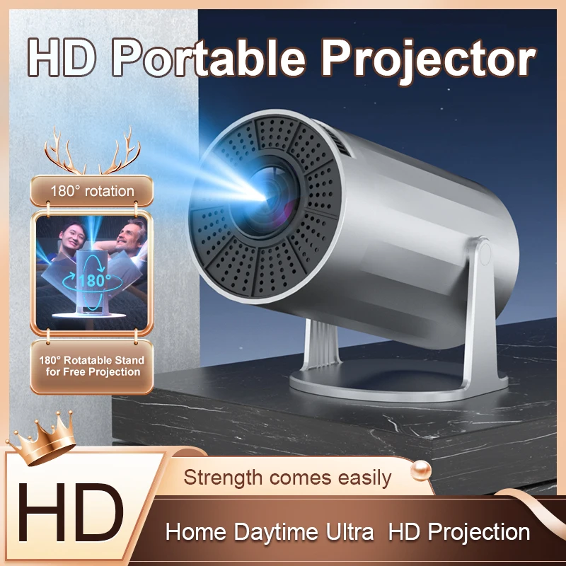 XBJ 4K Android 11 Portable Projector , BT5.0 Wifi6, LED Portable