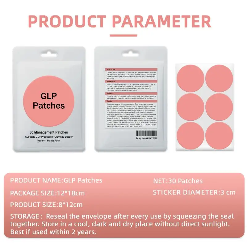 30 ชิ้น/กล่อง Body Care Patch Management แพทช์สุขภาพความงามเครื่องมือ