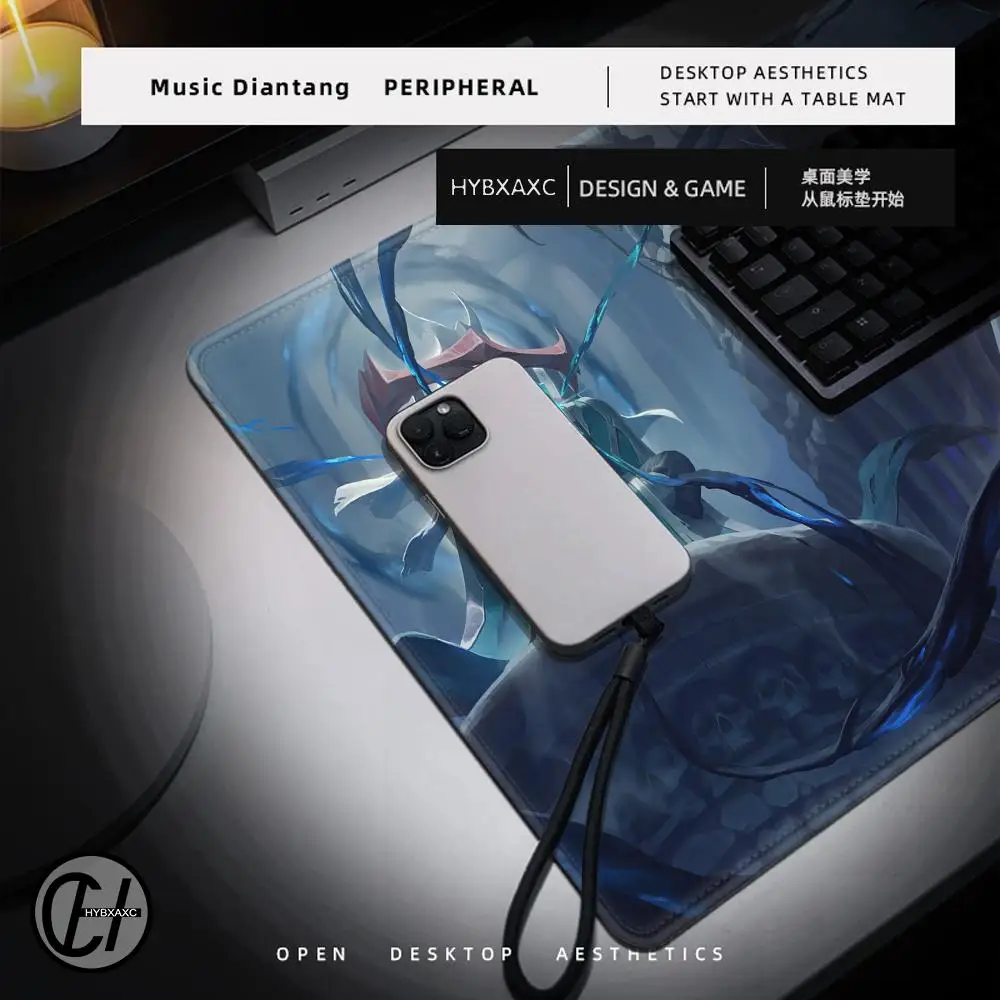 Kayn Shadow Assassin LoL Mouse Pad ملحقات الألعاب مكتب ألعاب لوحة المفاتيح حصيرة مكتبية غير قابلة للانزلاق كمبيوتر محمول أنيمي Shieda Kayn Mousepad #3