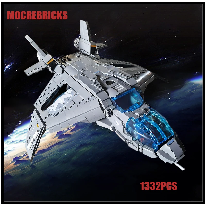 MOC-173901 Star Movie Kun Style Jet Aircraft Spaceship Building Blocks Assembly Model DIY Collectible Bricks Toys Kid's Toys