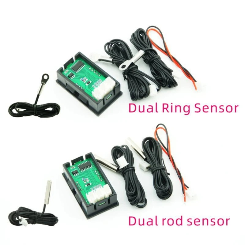 Đồng hồ đo điện áp kiểm tra cảm biến nhiệt độ nhiệt kế kỹ thuật số 4-28V -50oC -120oC Thả vận chuyển