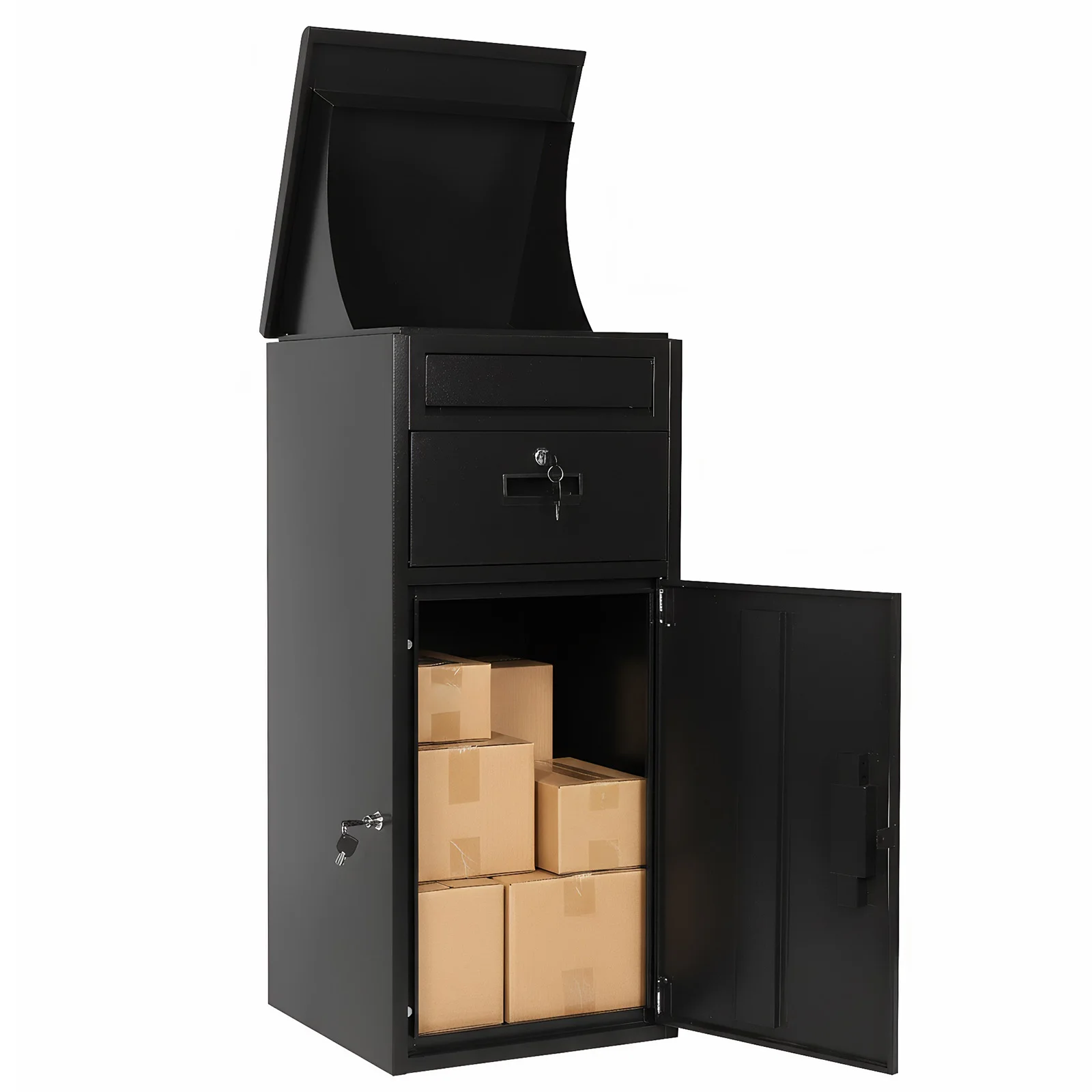 

Outdoor Storage Box with Lockable Secure Anti-Theft Parcel Drop Boxes with Lock Package Drop Container for Home Office Apartment