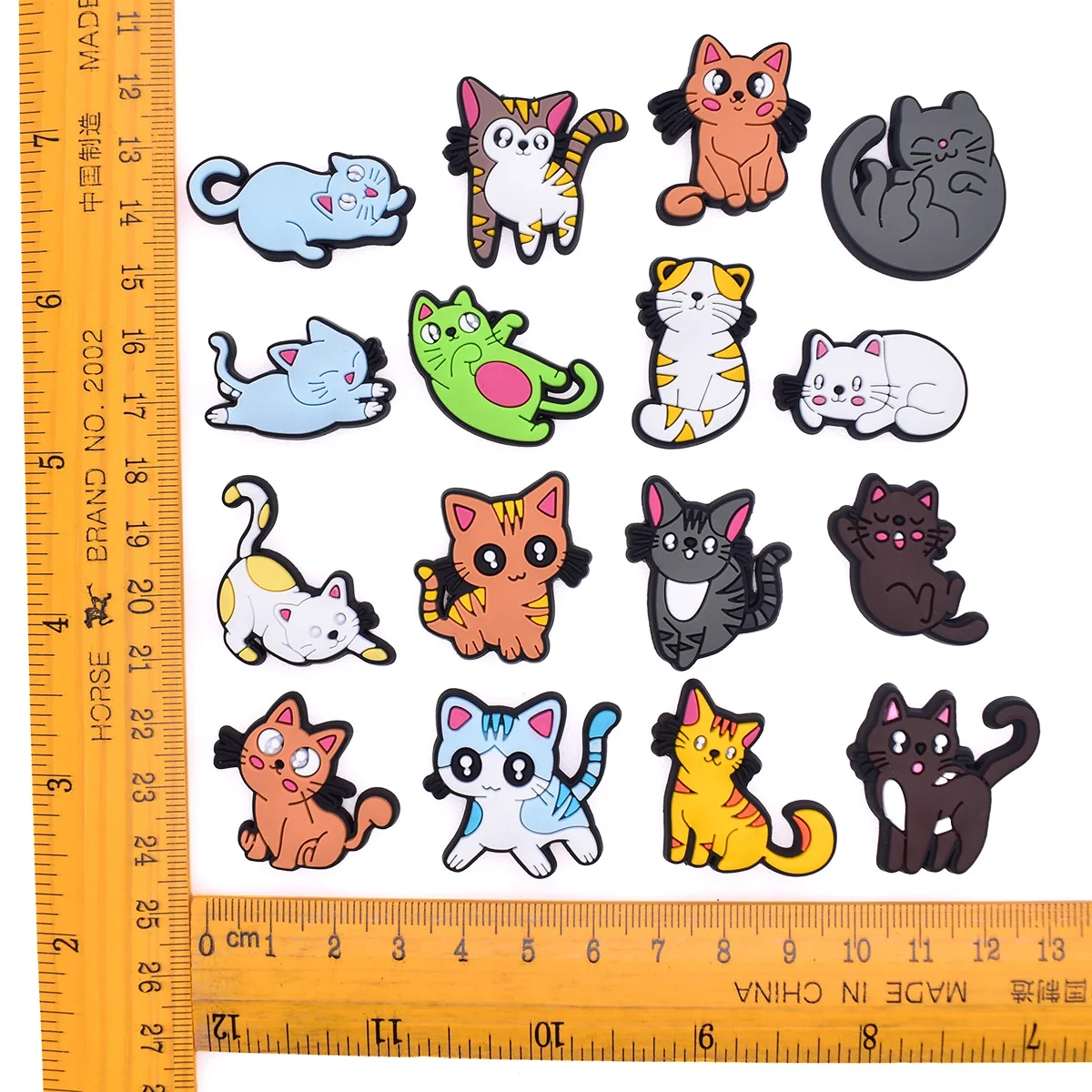Cute Cats Shoe Charms Decoration for Crocs Pin Accessories Bracelet Wristband Party Gifts image 2