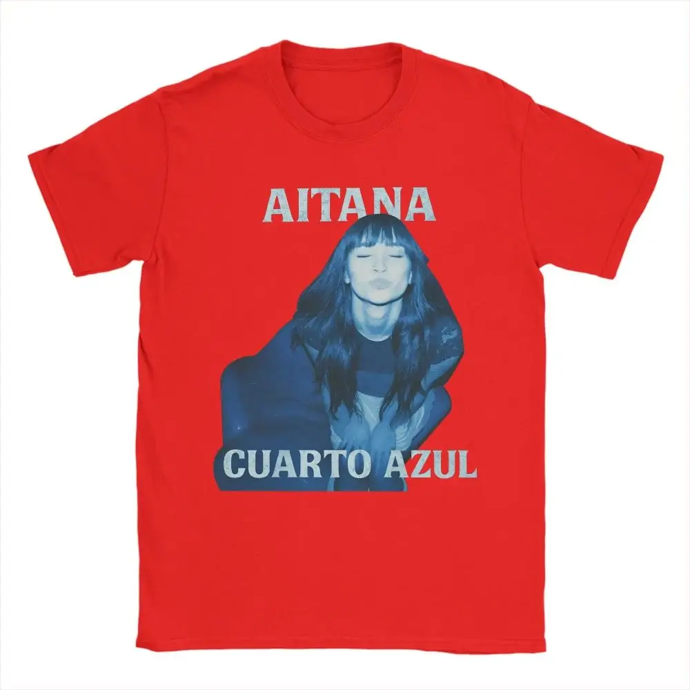 Harajuku Hip Pop Vintage Tops Aitana CUARTO AZUL Tour 2025 pantalón corto casual manga cuello redondo Camiseta estampada ropa de algodón Unisex