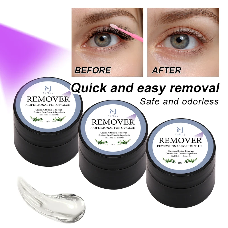 15g pegamento para pestañas extensiones de pestañas crema removedora de pegamento UV herramientas de maquillaje profesional crema removedora de pegamento para pestañas extensión de pestañas UV