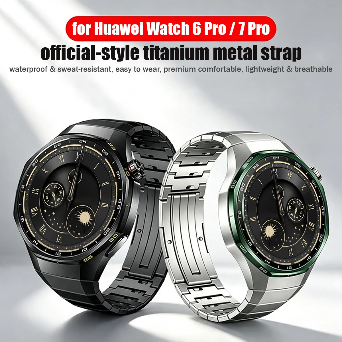 Electroplated Luxury Titanium Strap for Huawei Watch GT7 Pro 46mm Metal Band Bracelet for Huawei GT6 Pro 46mm No Gaps Wristband