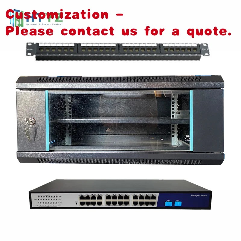 

custom.4U Wall Rack Switch, Patch Panel Cabinet With Size of 600*450*270mm