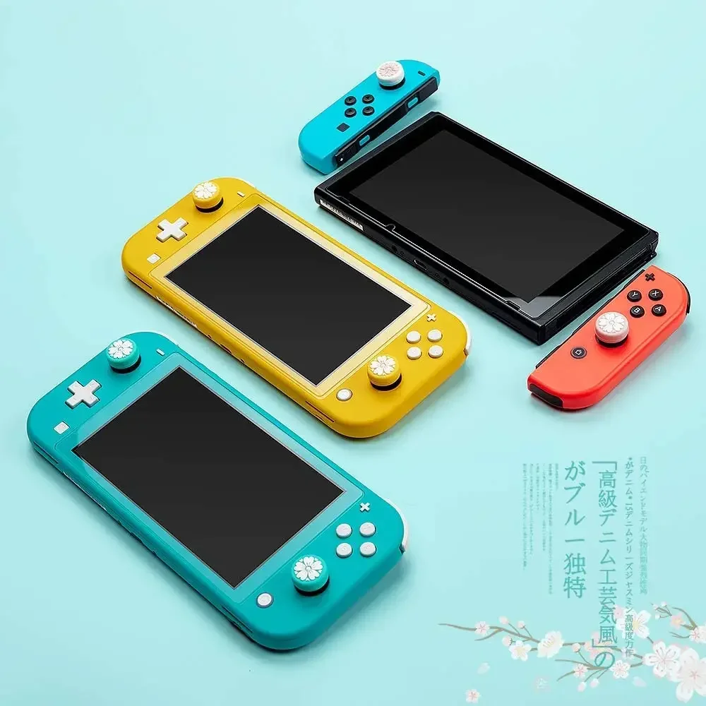 ZOMTOP Sakura Thumb Grip Cap, Joystick Cap per Nintendo Switch, custodia protettiva in Silicone morbido, adatta per Controller Joy-Con