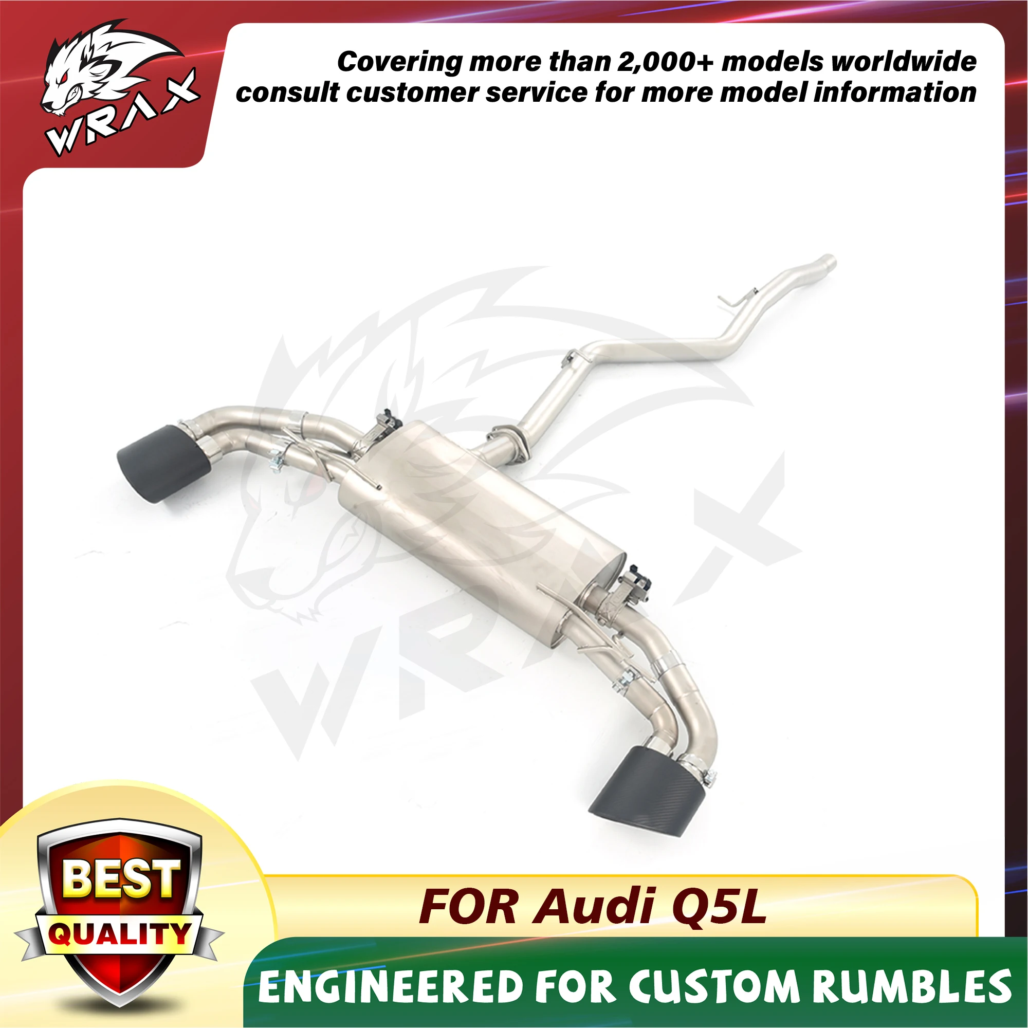

WRAX Stainless Steel Exhaust Control Valve System Muffler Car Parts Catback for Audi Q5L lossless replacement car accessories