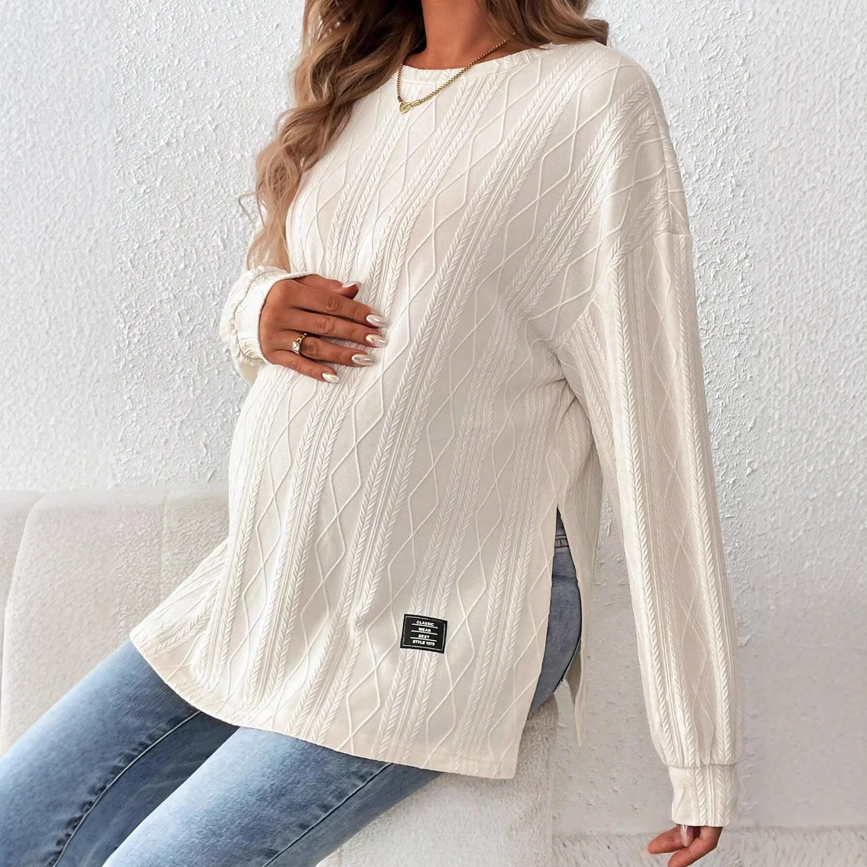 roupas-de-maternidade-novas-blusa-monocromatica-de-gola-redonda-e-manga-longa-camiseta-casual-e-confortavel-para-gestantes